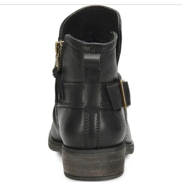 SOFFT BROOKDALE MOTO ANKLE BOOTIE IN BLACK SOFT SLOUCHED FULL GRAIN LEATHER - Picture 5 of 14